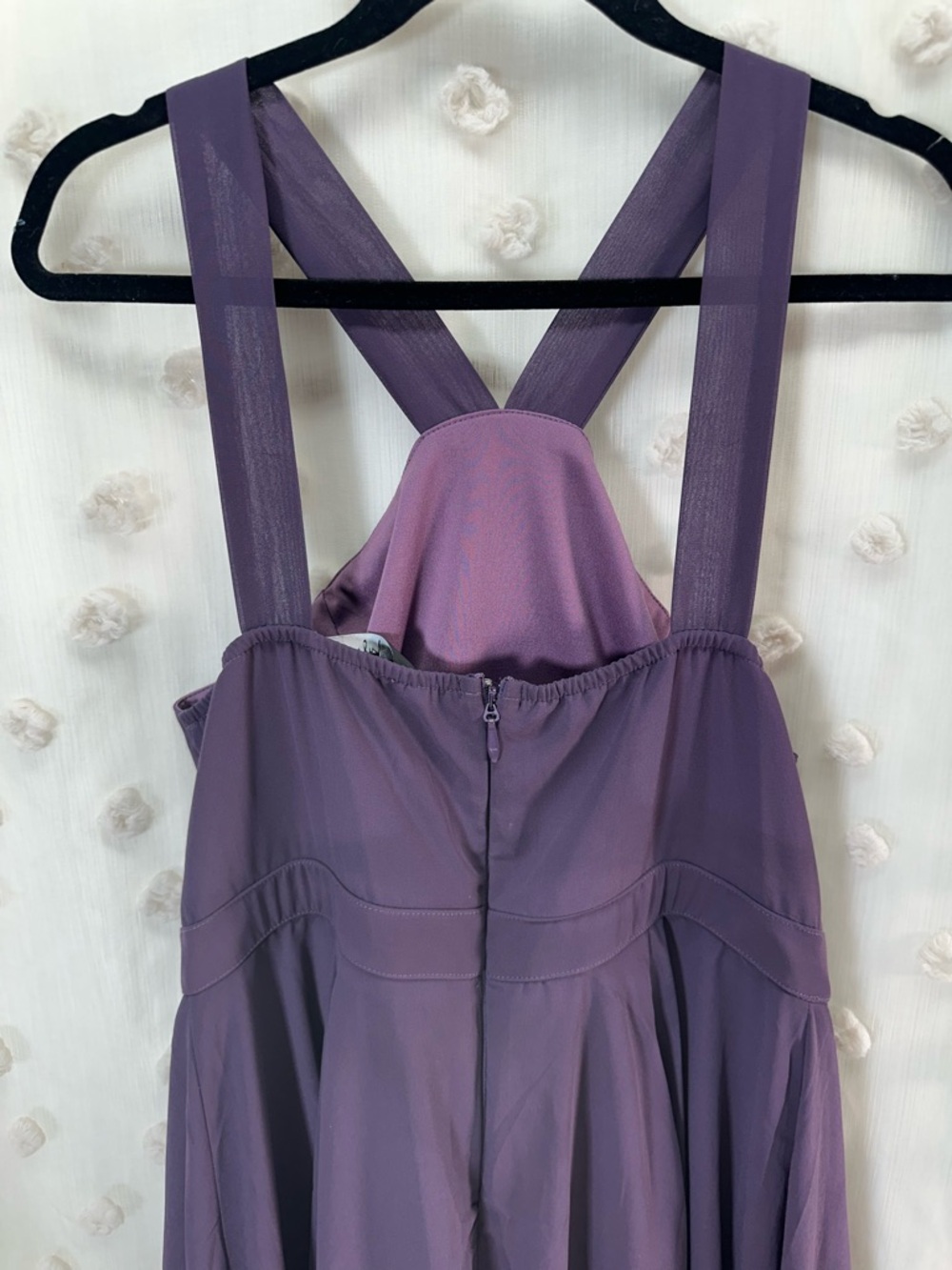 Lulu's Deep Purple Chiffon Mini Dress Prom Pick Size M - Picture 5 of 11